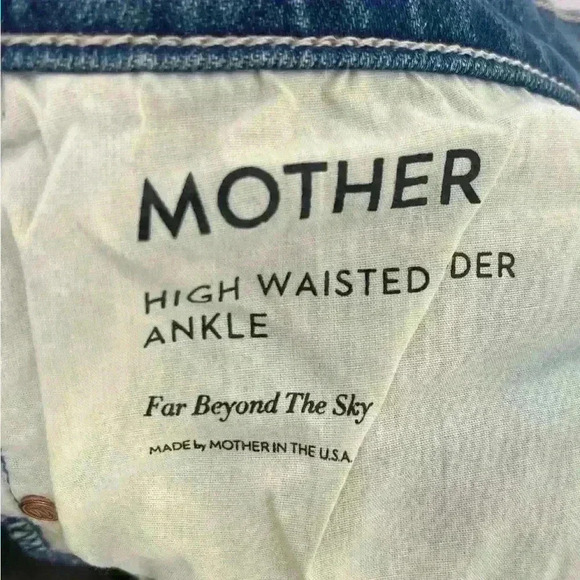 Mother Superior Denim High Waisted Rider Far Beyond the Sky Straight Leg Size 26 - Picture 10 of 14